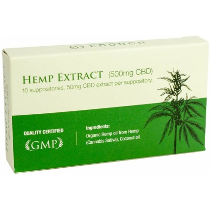 Hemp Extract Suppository 10ct (50mg ea)